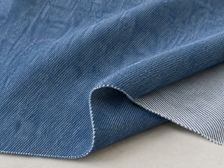 Bề mặt denim nhẹ may áo sơ mi