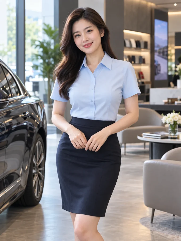 SM04 - Áo sơ mi nữ xanh nhạt tay ngắn - Ảnh đại diện