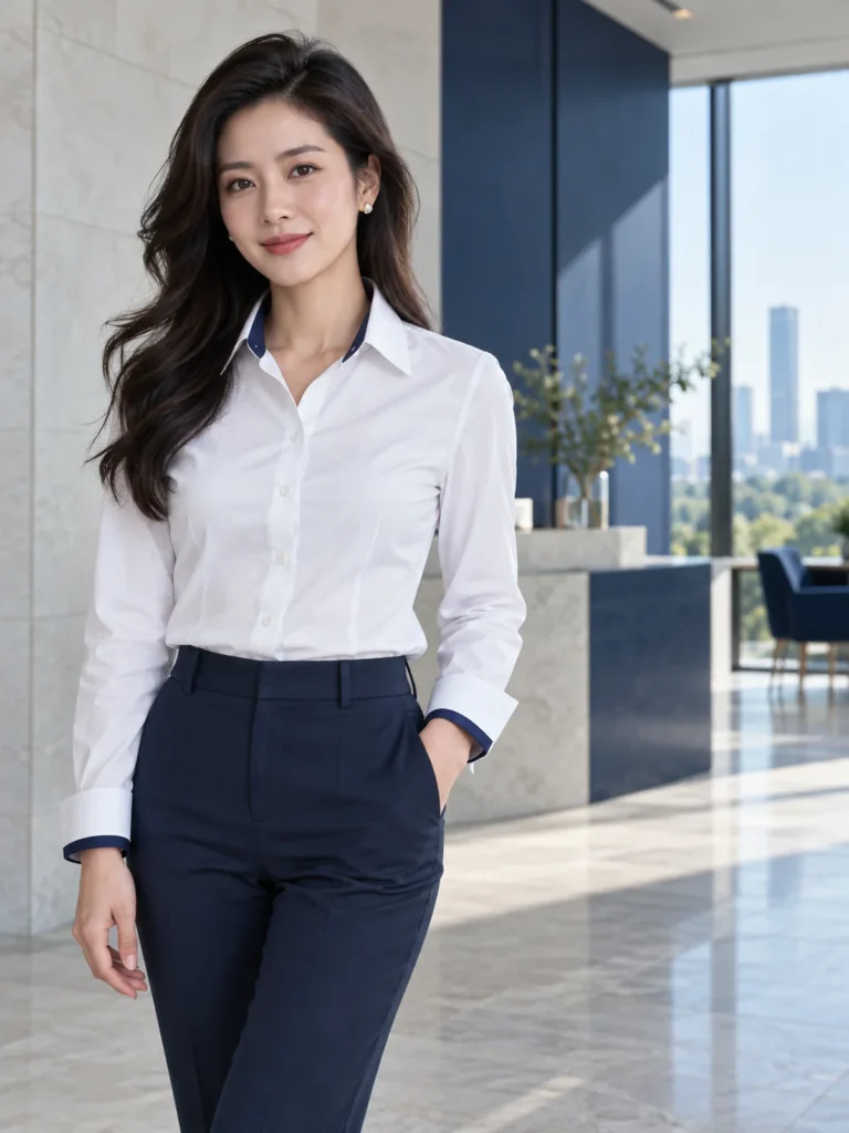 SM06 - Áo sơ mi trắng phối xanh - Ảnh đại diện
