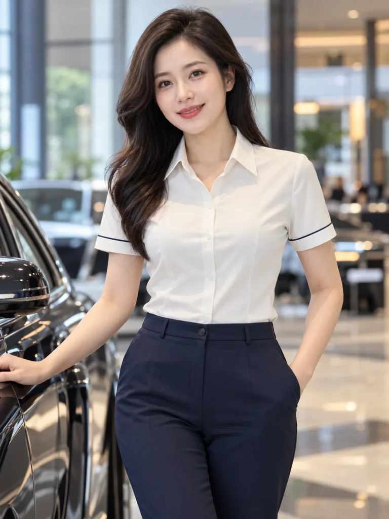 SM10 - Áo sơ mi nữ showroom màu kem tay ngắn - Ảnh đại diện