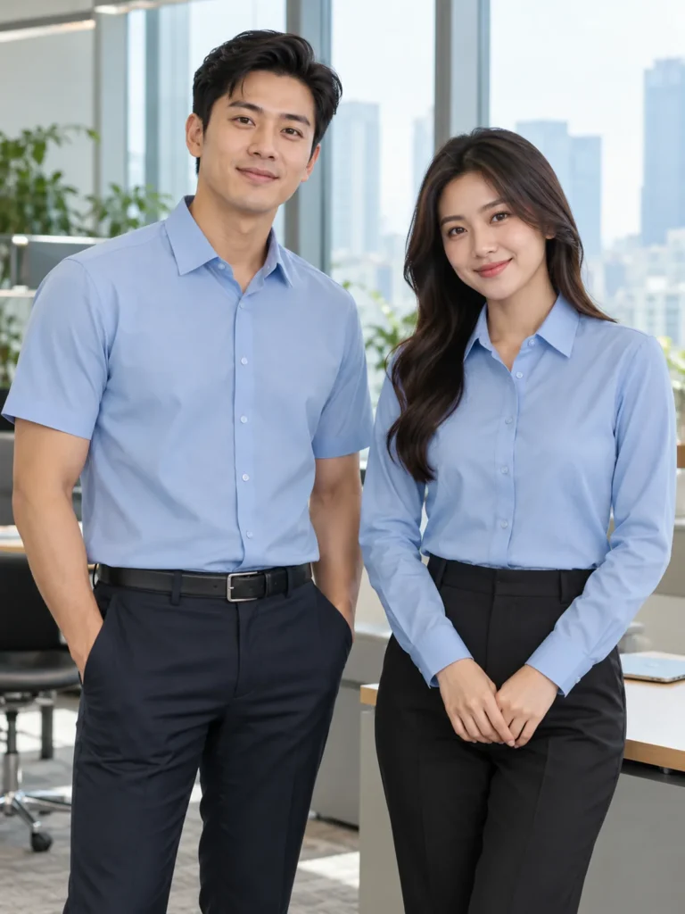 SM17 - Áo sơ mi nam nữ tay ngắn tay dài xanh nhạt - Ảnh đại diện