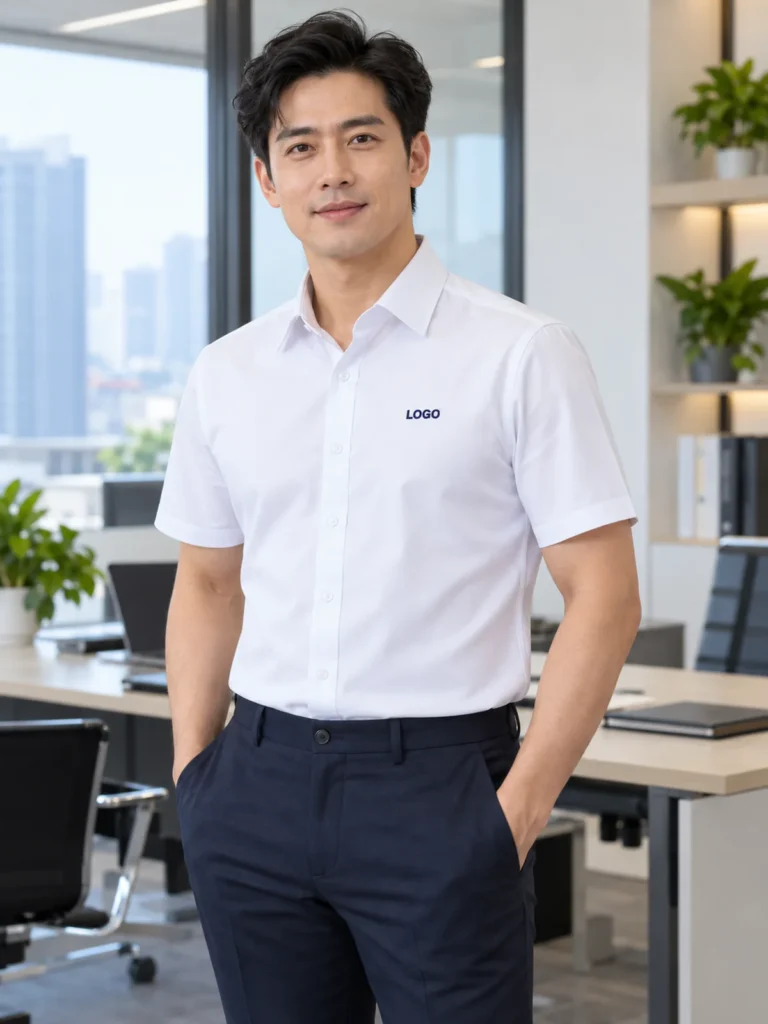 SM18 - Áo sơ mi nam trắng logo nhỏ - Ảnh đại diện